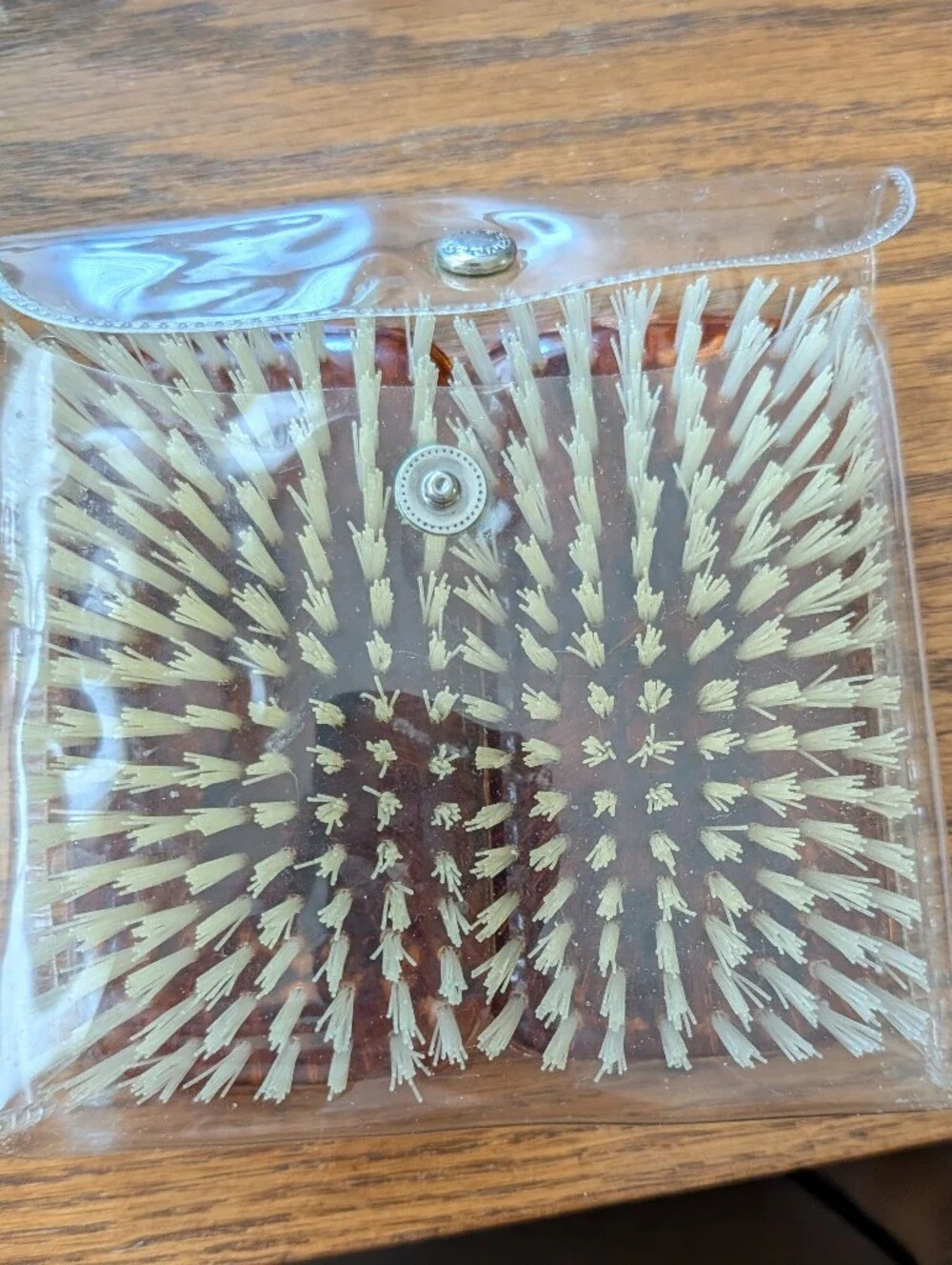 Vintage Dresser Amber Plastic Hair Brush Set